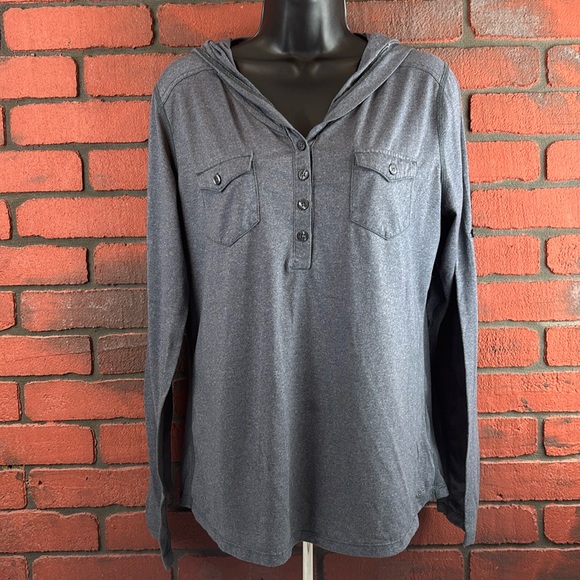 Marmot Grey Woman's Hooded‎ Shirt Large - Picture 1 of 7